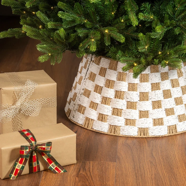 Osłona pod choinkę 70 cm biało-naturalna KAEMINGK 685411