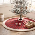 Mata pod choinkę w czerwoną kratę 90 cm KAEMINGK 513939-2