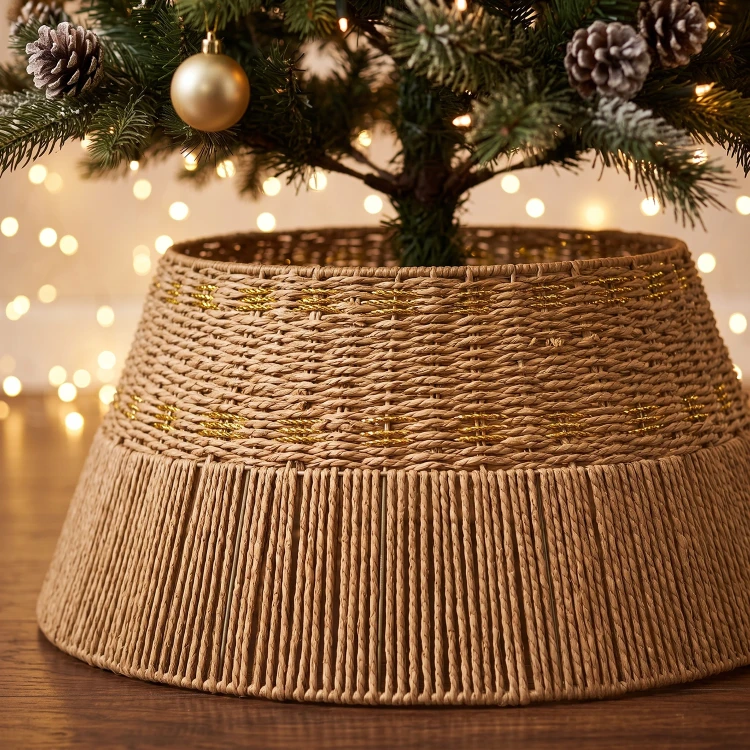 Osłona pod choinkę 59 cm naturalno-złota KAEMINGK 685419