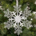 Zawieszka śnieżynka z brokatem 21 cm KAEMINGK 515419