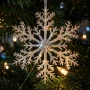 Zawieszka śnieżynka z brokatem 21 cm KAEMINGK 515419