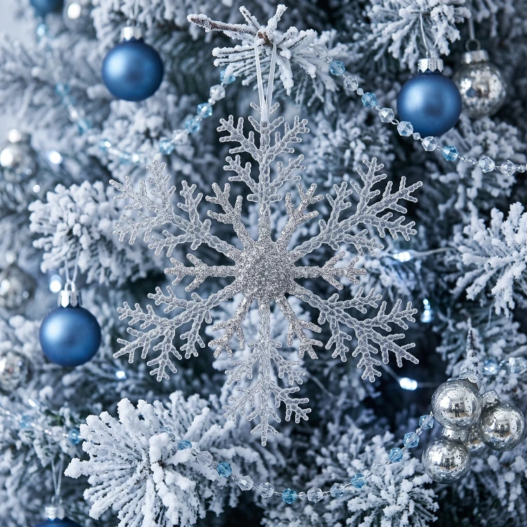 Zawieszka śnieżynka z brokatem 21 cm KAEMINGK 515419