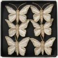 Motyle z brokatem na klipsie 5 cm 6 szt. KAEMINGK 703789