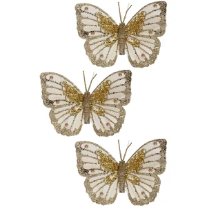 Motyle dekoracyjne na klipsie 12 cm 3 szt. KAEMINGK 703795