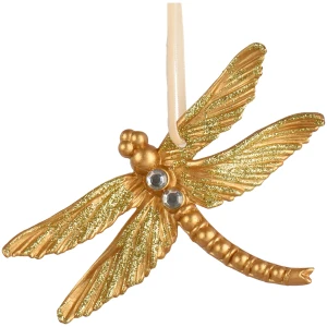 Ważka zawieszka choinkowa złota 12x7,5 cm KAEMINGK 512473-1
