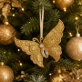 Motyl złota zawieszka choinkowa 12x7,5 cm KAEMINGK 512473