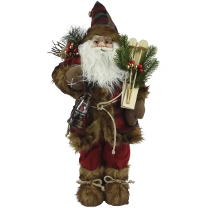 Figurka Mikołaja 60 cm z nartami i latarnią KAEMINGK 547717