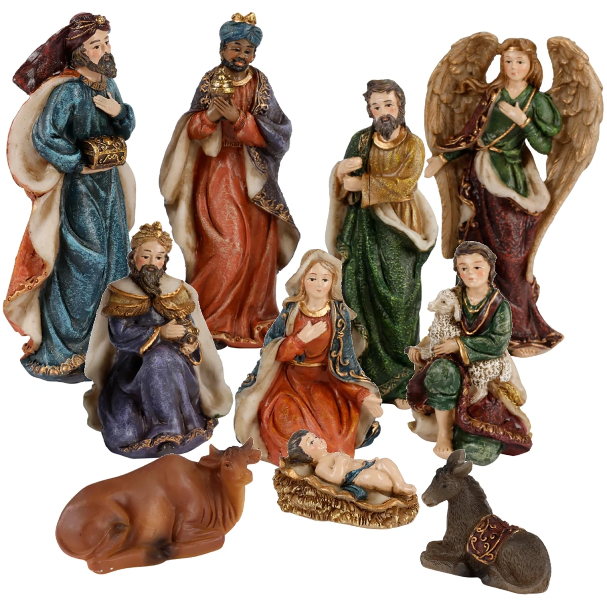 Szopka bożonarodzeniowa 10 figurek do 14,5 cm KAEMINGK 591712
