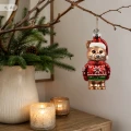 Zawieszka choinkowa kot czerwony 12,8 cm szklana 1 szt. KAEMINGK 124121-4