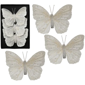Motyle dekoracyjne na klipsie 12 cm 3 szt. KAEMINGK 703790