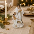 Figurka do szopki Święta Rodzina 12,6 cm biało-złota GOT4476