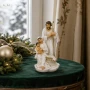 Figurka do szopki Święta Rodzina 12,6 cm biało-złota GOT4476