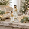 Figurka do szopki Święta Rodzina 12,6 cm biało-złota GOT4476