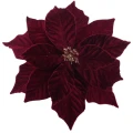 Gwiazda betlejemska na klipsie 32 cm burgundowa TEB0843