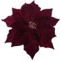 Gwiazda betlejemska na klipsie 32 cm burgundowa TEB0843