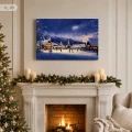 Obraz bożonarodzeniowy LED ze spadającą gwiazdą 60x40 cm OBL3776