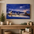 Obraz bożonarodzeniowy LED ze spadającą gwiazdą 60x40 cm OBL3776