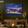 Obraz bożonarodzeniowy LED ze spadającą gwiazdą 60x40 cm OBL3776