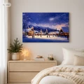 Obraz bożonarodzeniowy LED ze spadającą gwiazdą 60x40 cm OBL3776