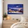 Obraz bożonarodzeniowy LED ze spadającą gwiazdą 60x40 cm OBL3776