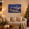 Obraz bożonarodzeniowy LED ze spadającą gwiazdą 60x40 cm OBL3776