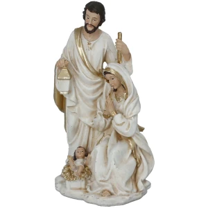 Figurka Święta Rodzina 8,5 × 6 × 13,5 cm biało-złota GOT4483