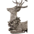 Figurka jelenia 50x38x28 cm srebrna ART-POL 147021