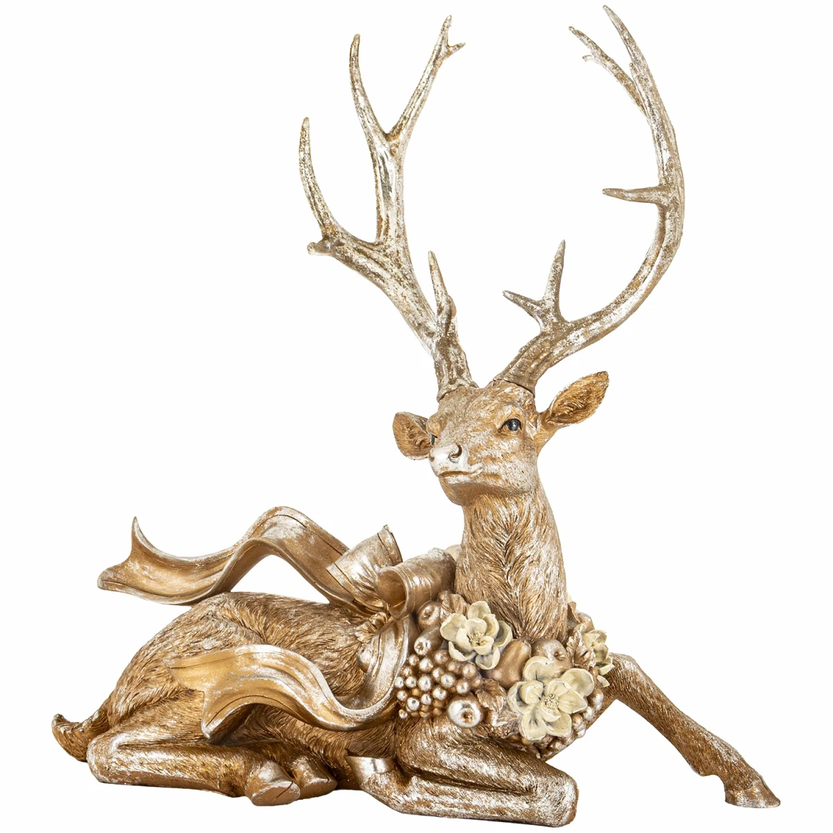 Figurka jeleń złoty 48 cm dekoracyjny ART-POL A185118