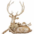 Figurka jeleń złoty 48 cm dekoracyjny ART-POL A185118