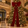 Kokarda dekoracyjna duża ciemnoczerwona 220x97 cm ART-POL A186053