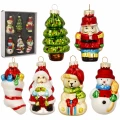 Szklane bombki figurki choinkowe 8 cm 6 szt. MAL1253