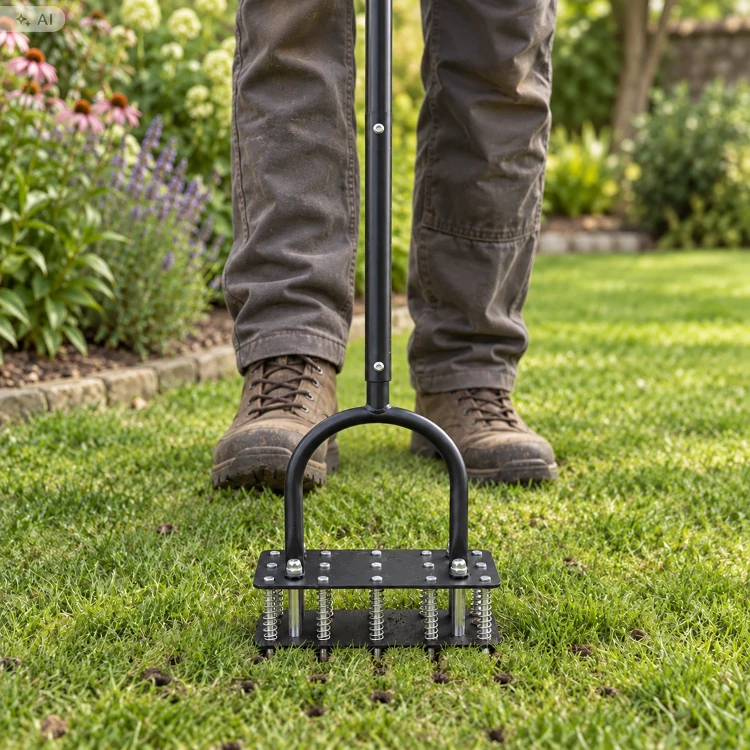 Aerator wertykulator 25 x 11 x 90 cm metalowy 15 kolców LAR0156