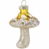 Zawieszka choinkowa złoty muchomor 8,2 cm BOZ7103-1