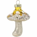 Zawieszka choinkowa złoty muchomor 8,2 cm BOZ7103-1
