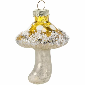 Zawieszka choinkowa złoty muchomor 8,2 cm BOZ7103-1