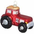 Bombka choinkowa traktor szklany czerwony BOZ7189