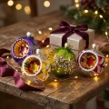 Bombki szklane PRL z reflektorem 6 cm 12 szt. BOZ7547KPL