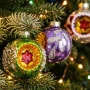 Bombki szklane PRL z reflektorem 6 cm 12 szt. BOZ7547KPL