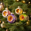 Bombki szklane PRL z reflektorem 6 cm 12 szt. BOZ7547KPL