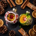 Bombki szklane PRL z reflektorem 6 cm 12 szt. BOZ7547KPL