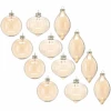 Bombki szklane półtransparentne złote 8 cm 12 szt. BOZ7721KPL