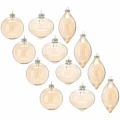 Bombki szklane półtransparentne złote 8 cm 12 szt. BOZ7721KPL