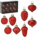Mini bombki choinkowe czerwone do 4 cm 8 szt. BOZ6953