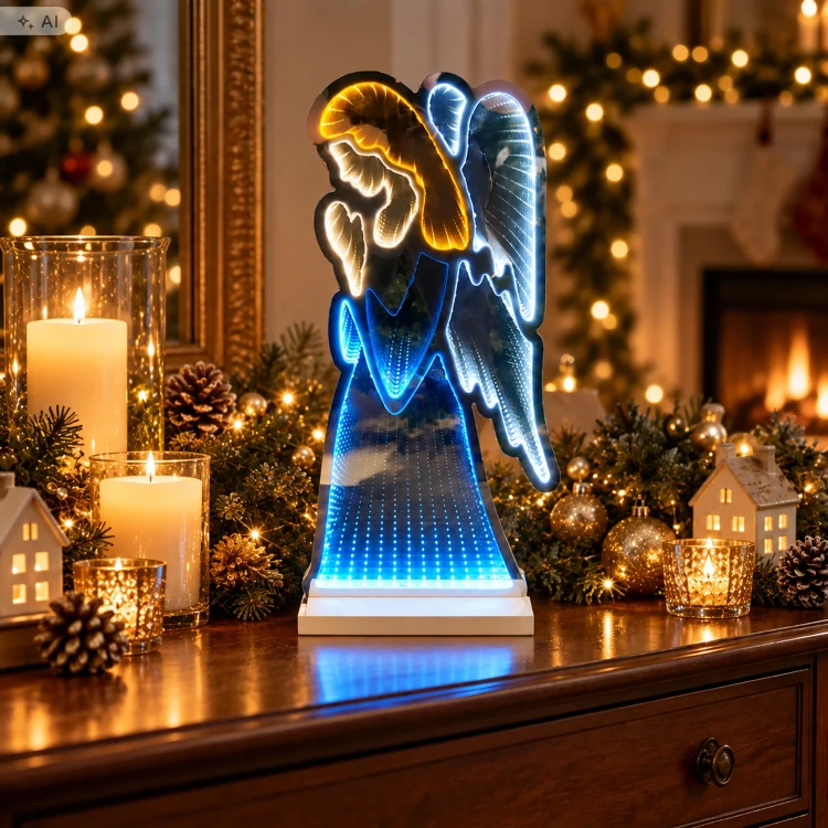 Anioł świąteczny 3D LED efekt INFINITY LUS8537