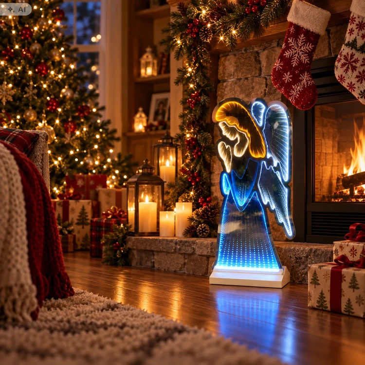 Anioł świąteczny 3D LED efekt INFINITY LUS8537