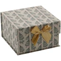 Pudełko na prezent 17x17x9 cm choinki złota kokarda PUD13_8511