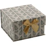 Pudełko na prezent 17x17x9 cm choinki złota kokarda PUD13_8511