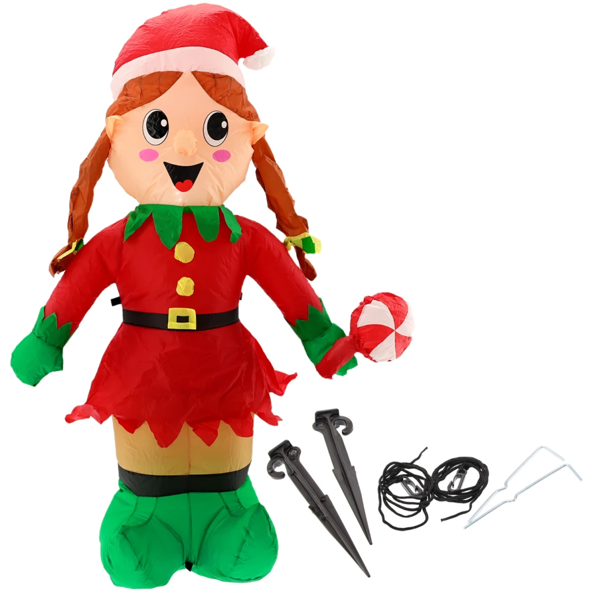 Dmuchany elf dziewczynka 150 cm LED świąteczny SUN8754