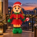 Dmuchany elf dziewczynka 150 cm LED świąteczny SUN8754