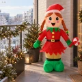 Dmuchany elf dziewczynka 150 cm LED świąteczny SUN8754